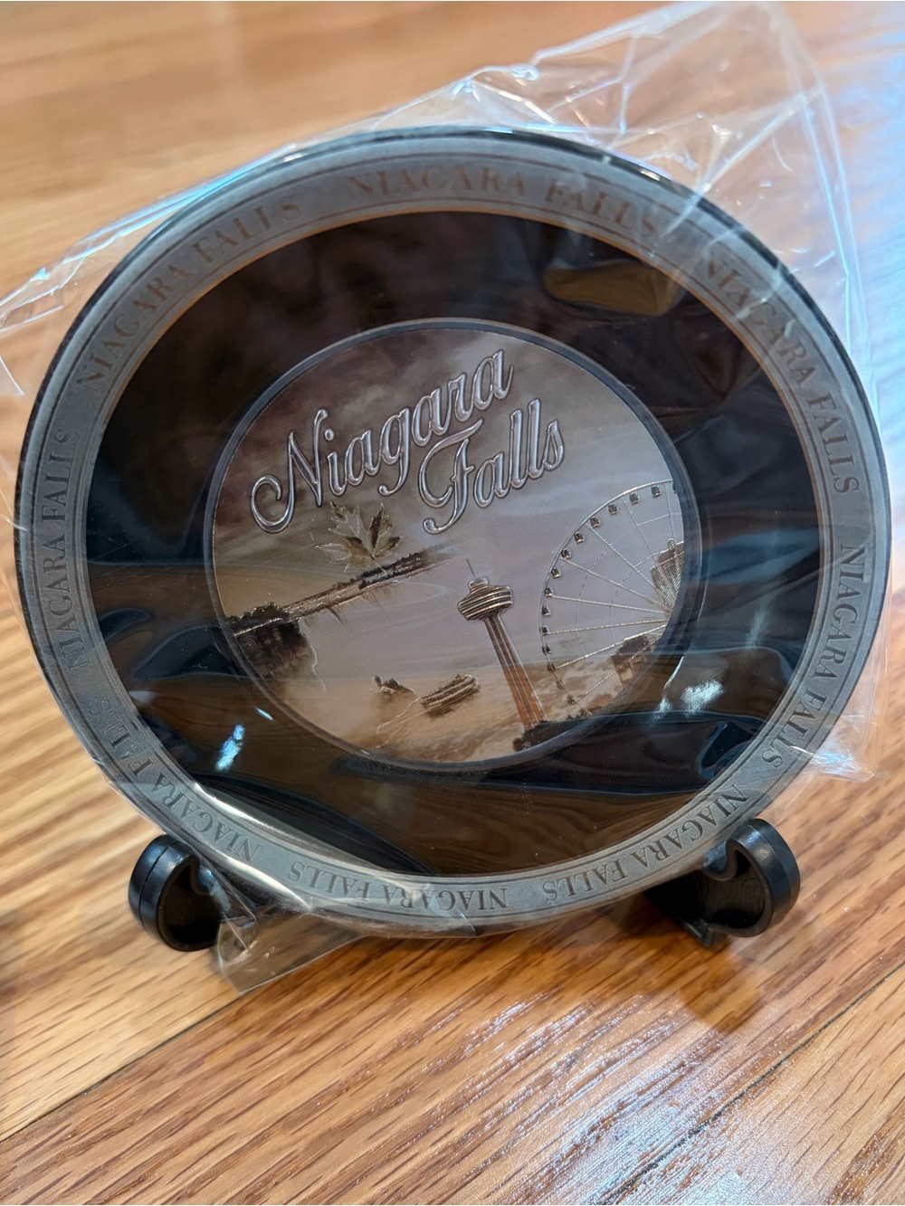 Niagara Falls Decorative Souvenir Plate - Metallic Gray